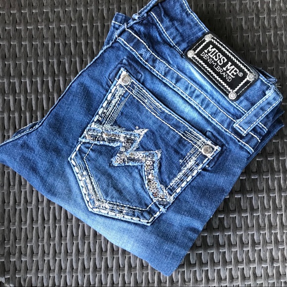 Miss Me Denim - Miss Me M Series Sequined Bootcut Jeans   !